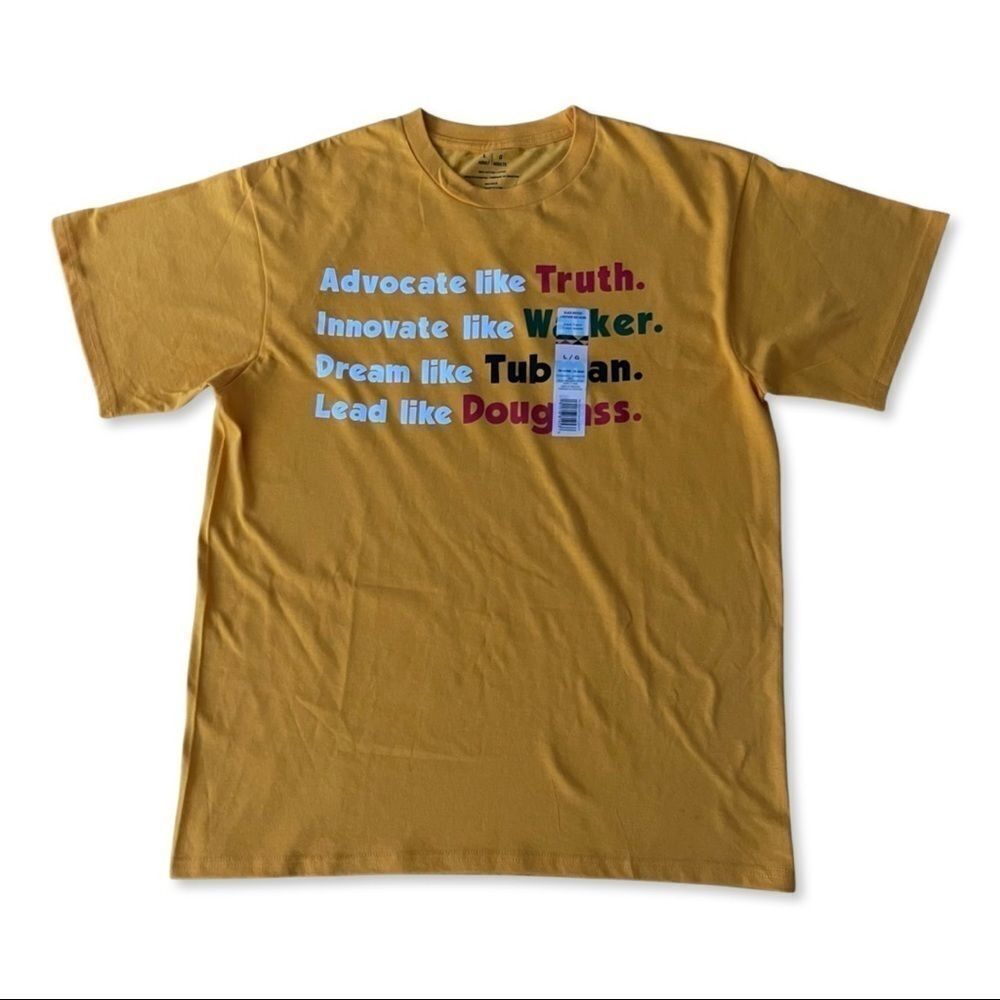 Black History Icons Quote Graphic T-Shirt L
